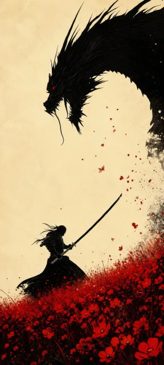 Samurai Before the Dragon phone wallpaper