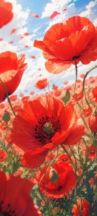 Whispers of Red Summer phone wallpaper