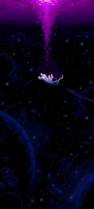 Lost in the Cosmic Abyss phone wallpaper