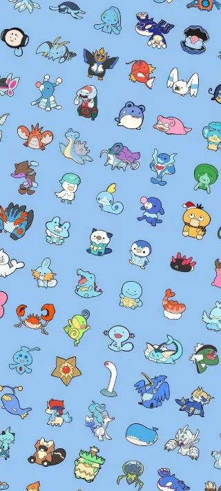 Cerulean Menagerie: Tiny Trainers phone wallpaper