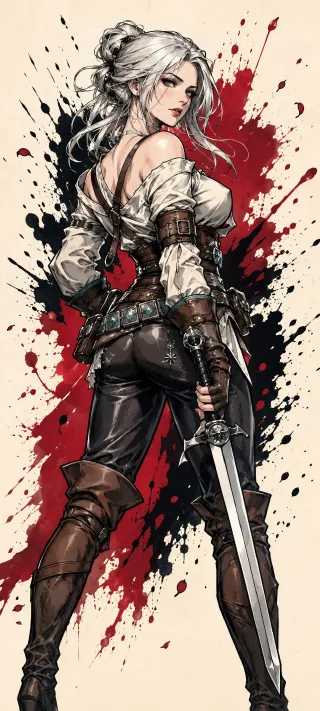 Ciri of Cintra phone wallpaper