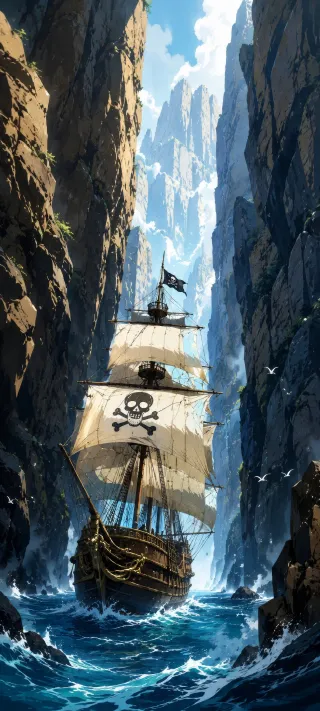 The Gorge of Black Sails phone wallpaper