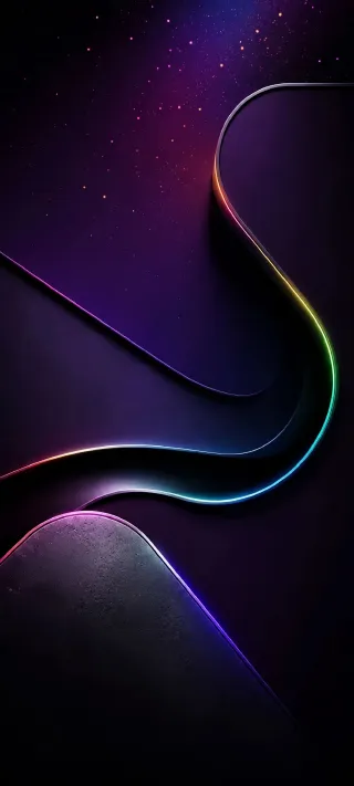 Abstract Synthwave Flow phone wallpaper