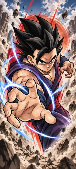 Goku's Rising Strike phone wallpaper