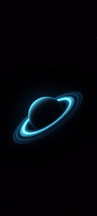 Saturn's Luminous Rings phone wallpaper