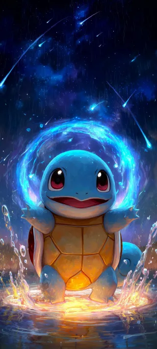 Squirtle's Celestial Current phone wallpaper