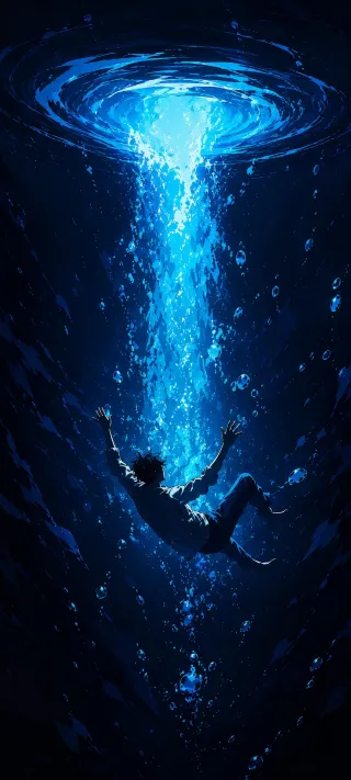 The Falling Diver phone wallpaper