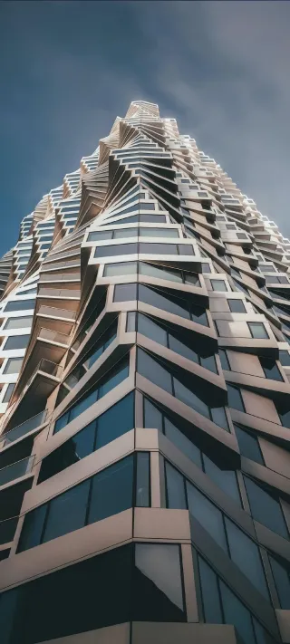 Modern Architectural Spiral Tower phone wallpaper