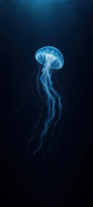 Luminous Jellyfish phone wallpaper