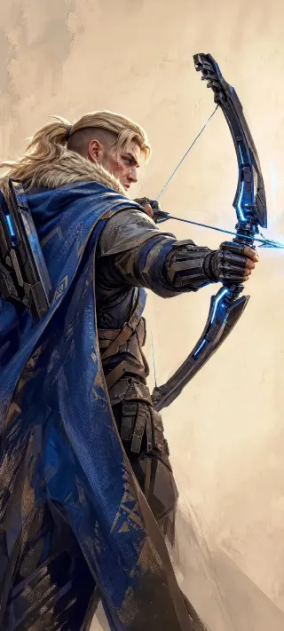 Sentinel of the Blue Veil phone wallpaper
