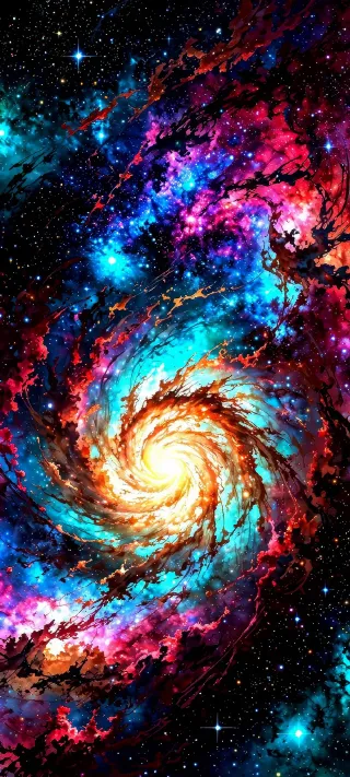 Cosmic Vortex phone wallpaper