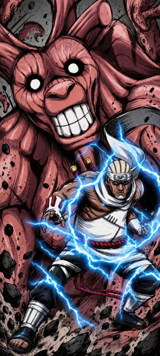 Fourth Raikage's Lightning Armor phone wallpaper