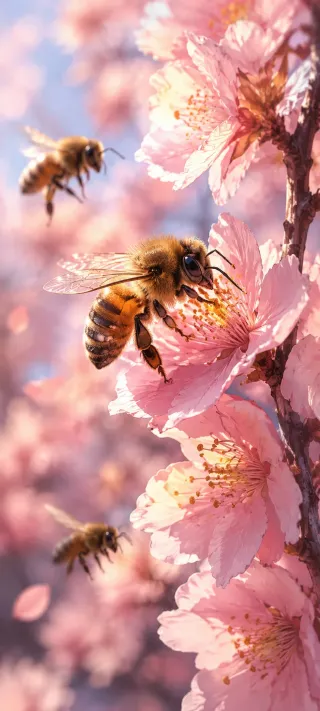 Arrival at Cherry Blossom phone wallpaper