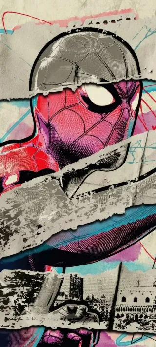 Spider-Man in Print phone wallpaper
