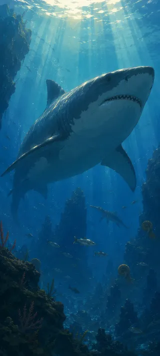 Beneath Sunlit Waters phone wallpaper