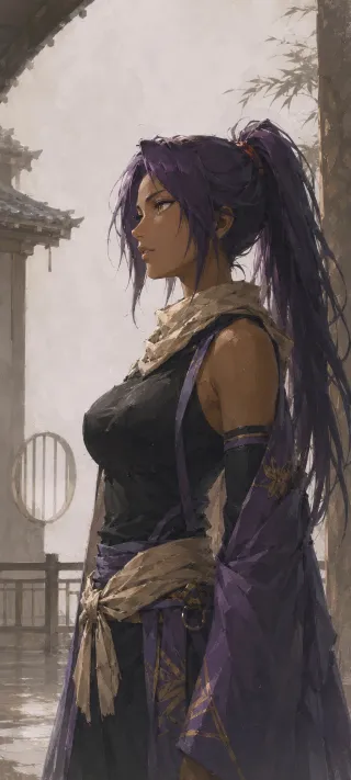 Yoruichi Shihouin at the Gate phone wallpaper