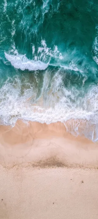 Emerald Wave Wash phone wallpaper