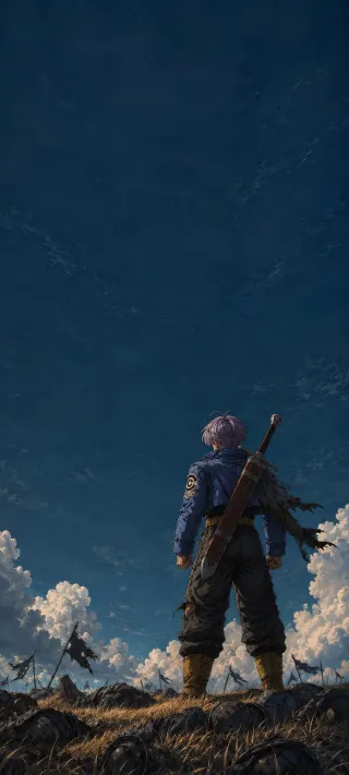 The Last Stand of Trunks phone wallpaper