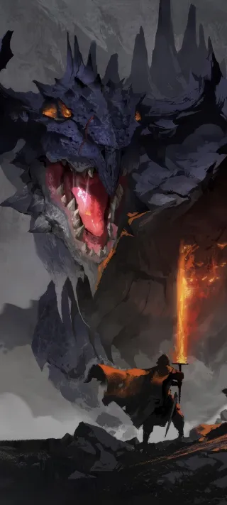 The Flaming Sword Confrontation phone wallpaper