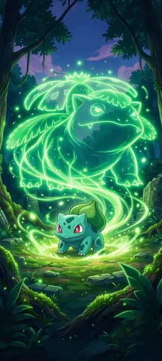 Bulbasaur and Venusaur phone wallpaper