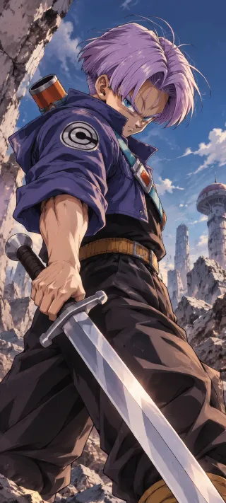 Future Trunks and the Blade phone wallpaper