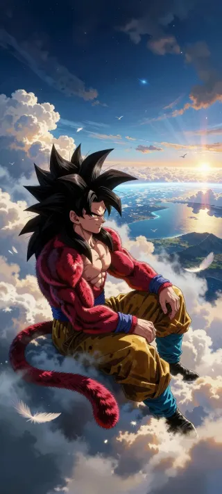 Primal Saiyan Horizon phone wallpaper