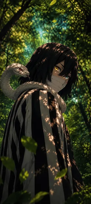 Obanai Iguro in the Grove phone wallpaper