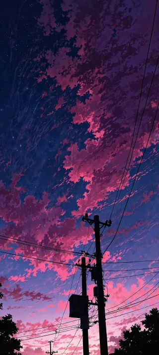 Sunset into the Night phone wallpaper
