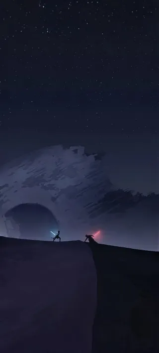 Duel Beneath the Ruin phone wallpaper