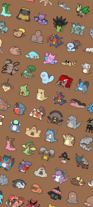 Pokémon Field Guide Ground phone wallpaper