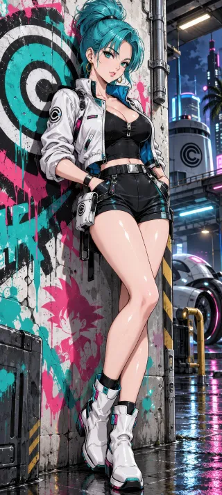 Bulma Street Runner phone wallpaper
