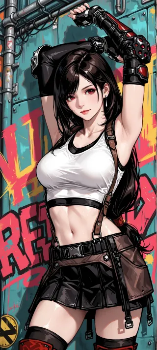 Graffiti and Steel Gloves phone wallpaper