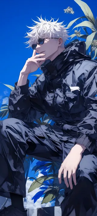 Satoru Gojo in Blue phone wallpaper
