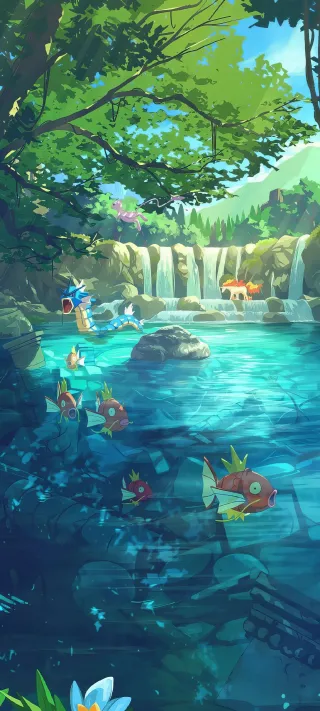 Secret Pokémon Oasis phone wallpaper