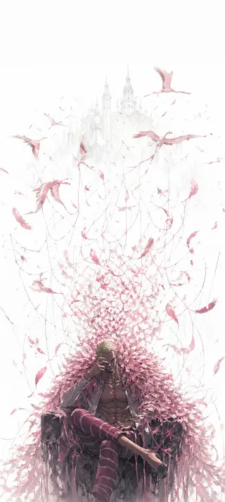 Throned One Piece Warrior of Petals phone wallpaper