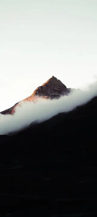 Golden Peak Above the Mist phone wallpaper