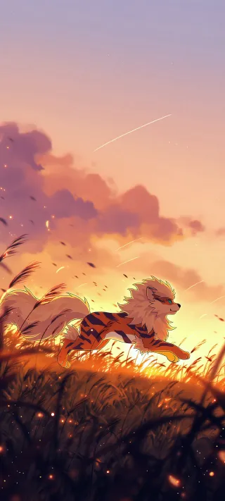 Arcanine running phone wallpaper