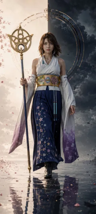 Yuna the Summoner phone wallpaper