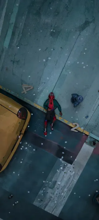 Spiderman on the floor phone wallpaper