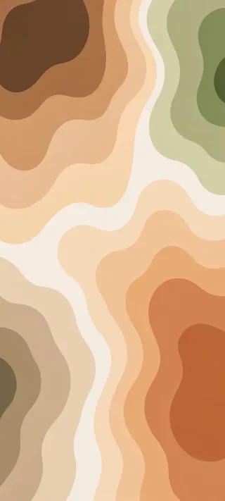 Abstract Terracotta Waves phone wallpaper