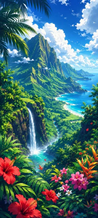 Emerald Coast Panorama phone wallpaper