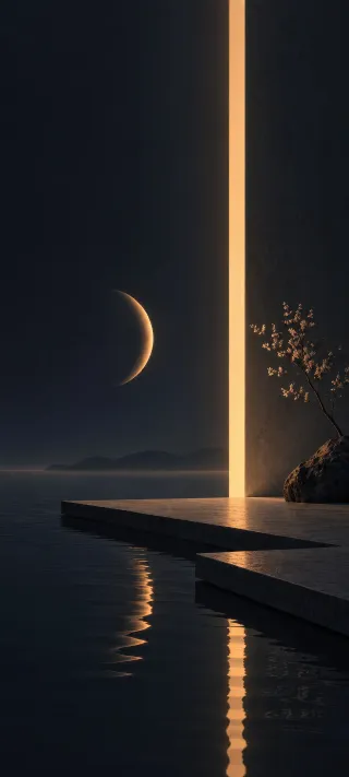 Crescent by the Portal phone wallpaper