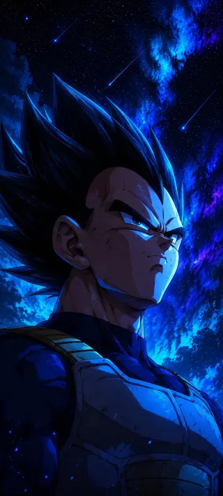 Vegeta Under Starlight phone wallpaper