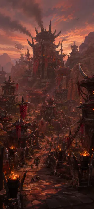 Inside Orgrimmar phone wallpaper