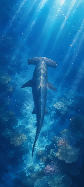 Sunbeams and Hammerhead phone wallpaper