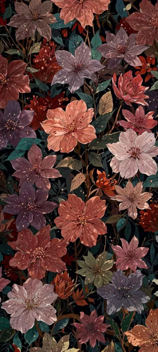 Autumn Dahlia Study phone wallpaper