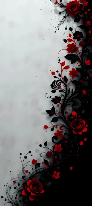 Nocturne of Black Roses phone wallpaper
