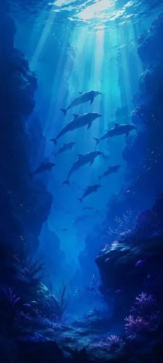 Where Celestial Rays Pierce the Deep phone wallpaper