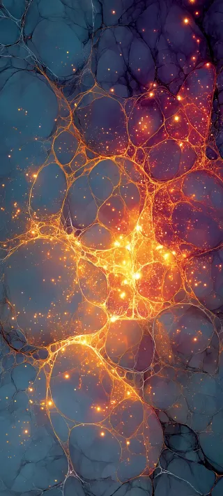 Luminous Bio-Electric Web phone wallpaper