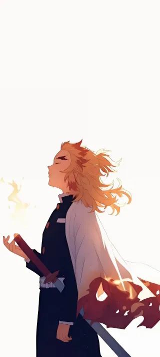 Kyojuro Rengoku in Repose phone wallpaper